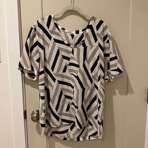 Equipment Silk Short Sleeve Blouse